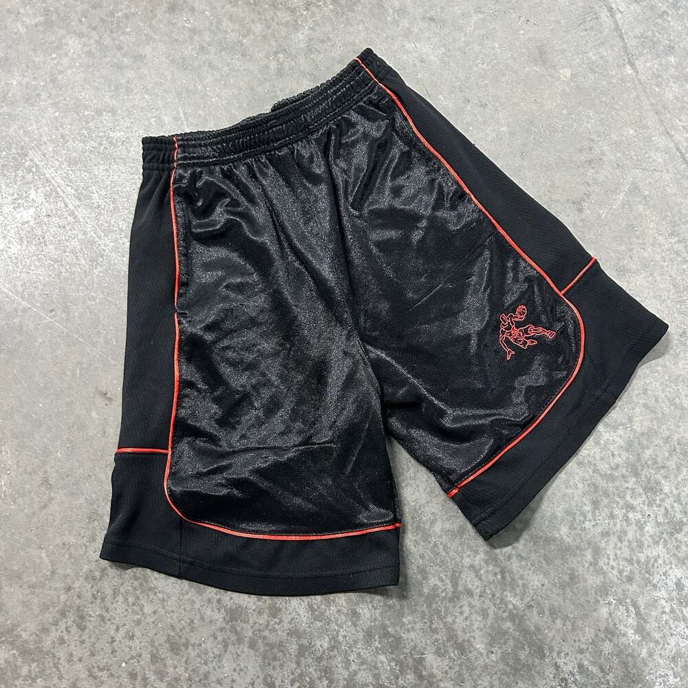 AND1 Boys Black and Red Trim Dazzle Basketball Athletic Shorts Size M 8